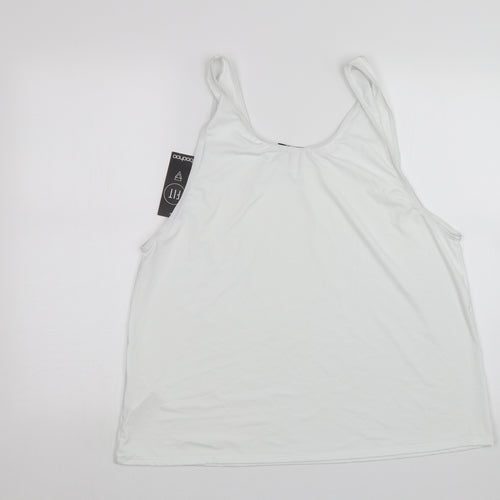 Boohoo Womens White   Basic Tank Size 12