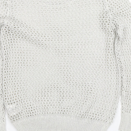 H&M Girls Silver   Pullover Jumper Size 11-12 Years