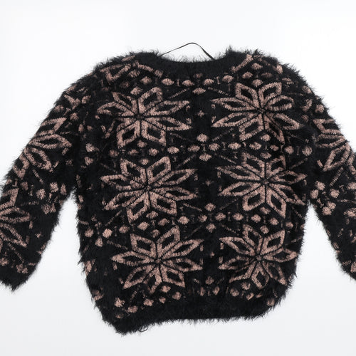 Atmosphere Womens Black Floral  Pullover Jumper Size 14