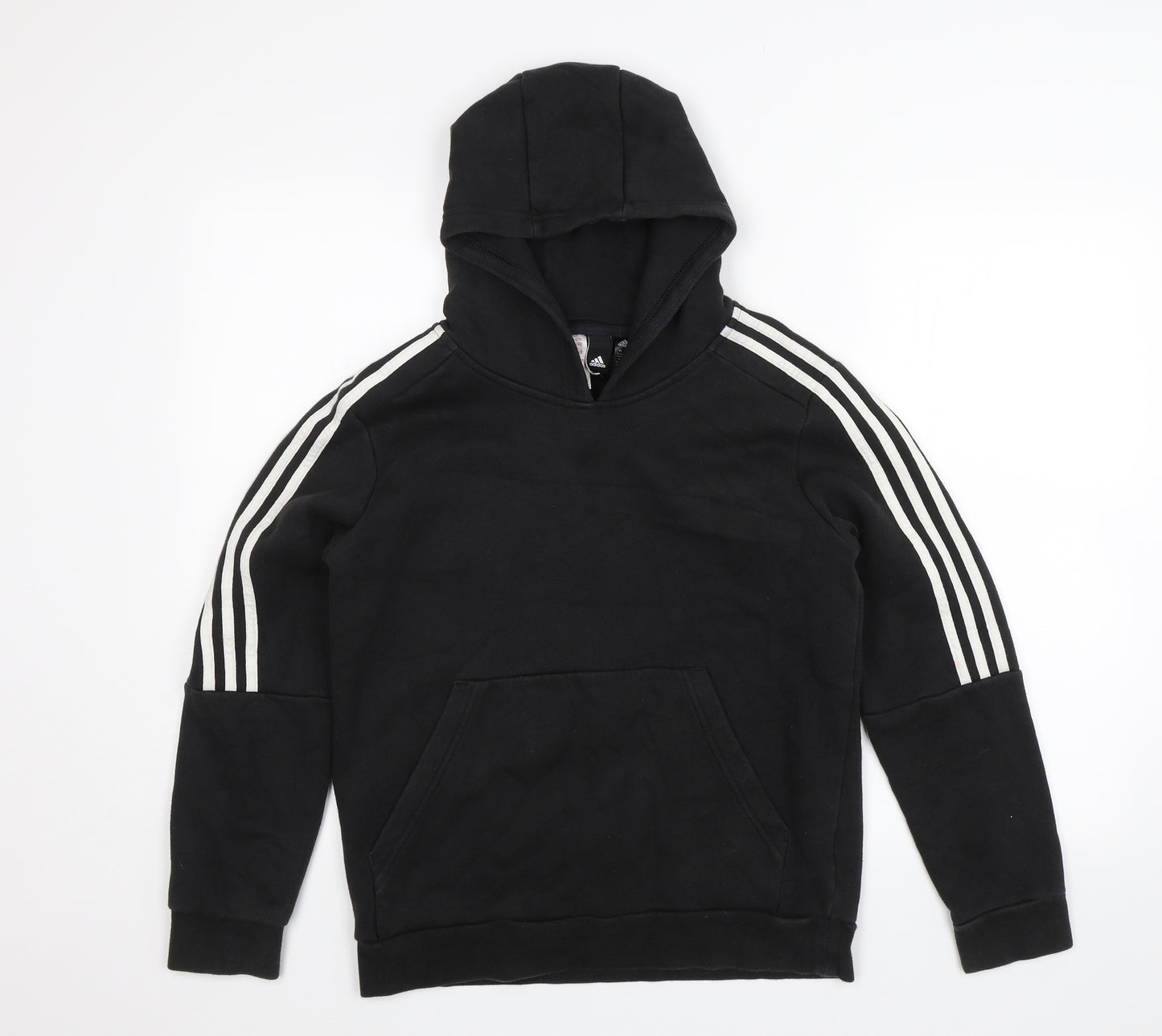 adidas Boys Black   Pullover Hoodie Size 13-14 Years