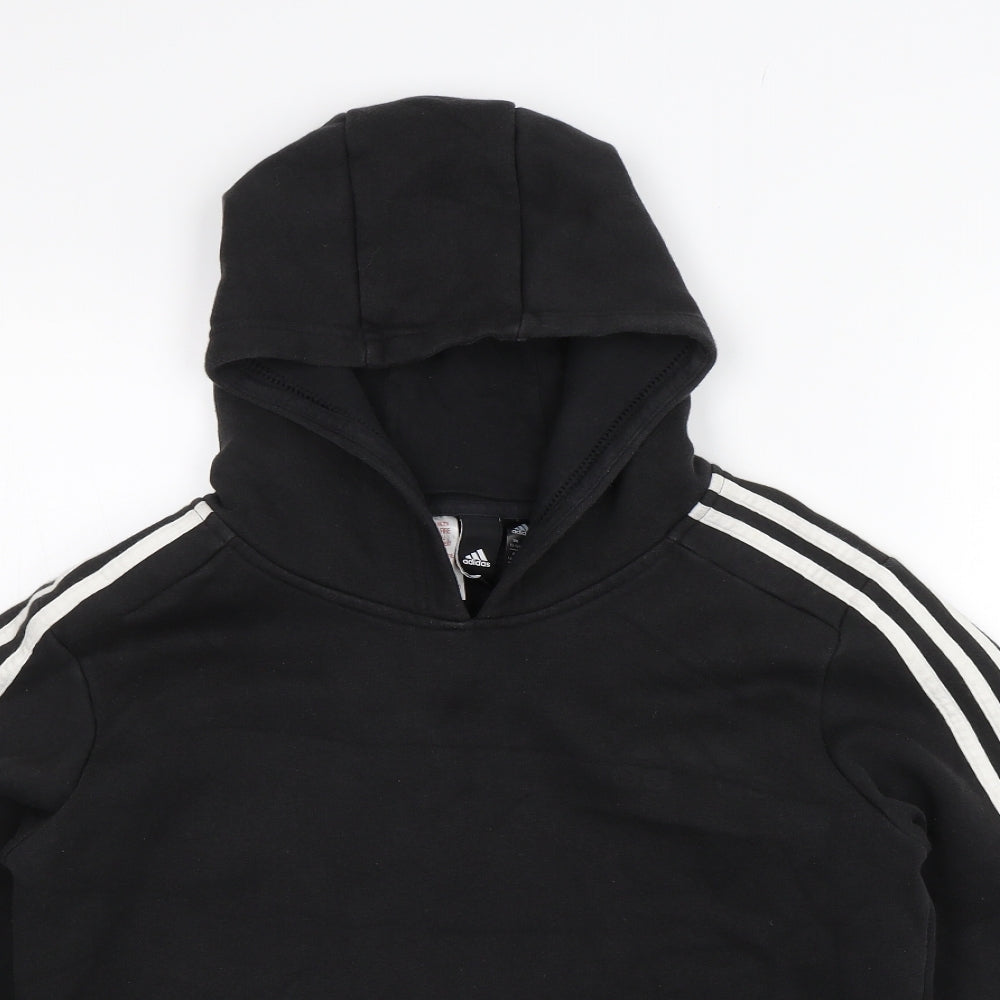adidas Boys Black   Pullover Hoodie Size 13-14 Years