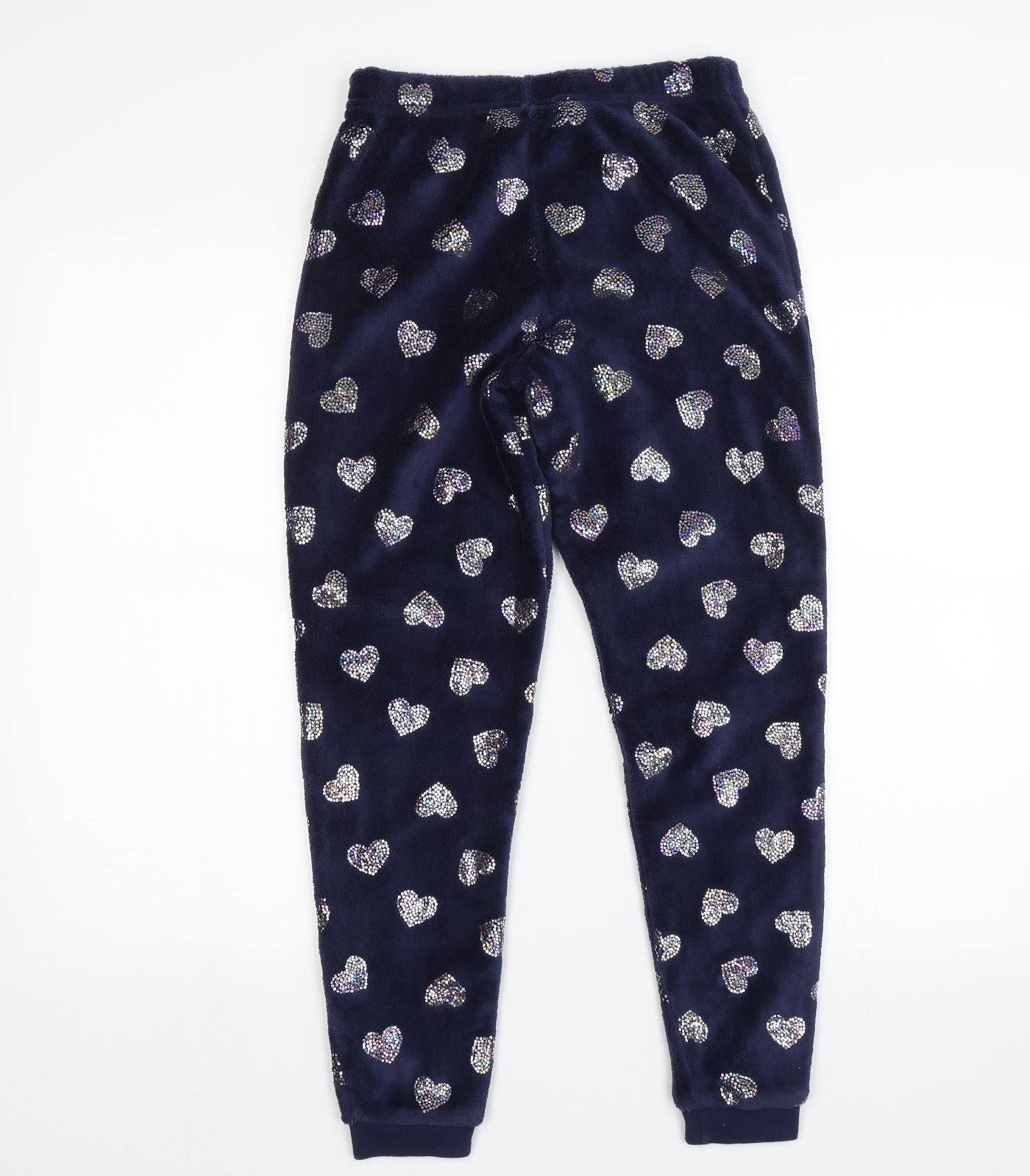 George Girls Blue Solid   Pyjama Pants Size 11-12 Years  - Hearts