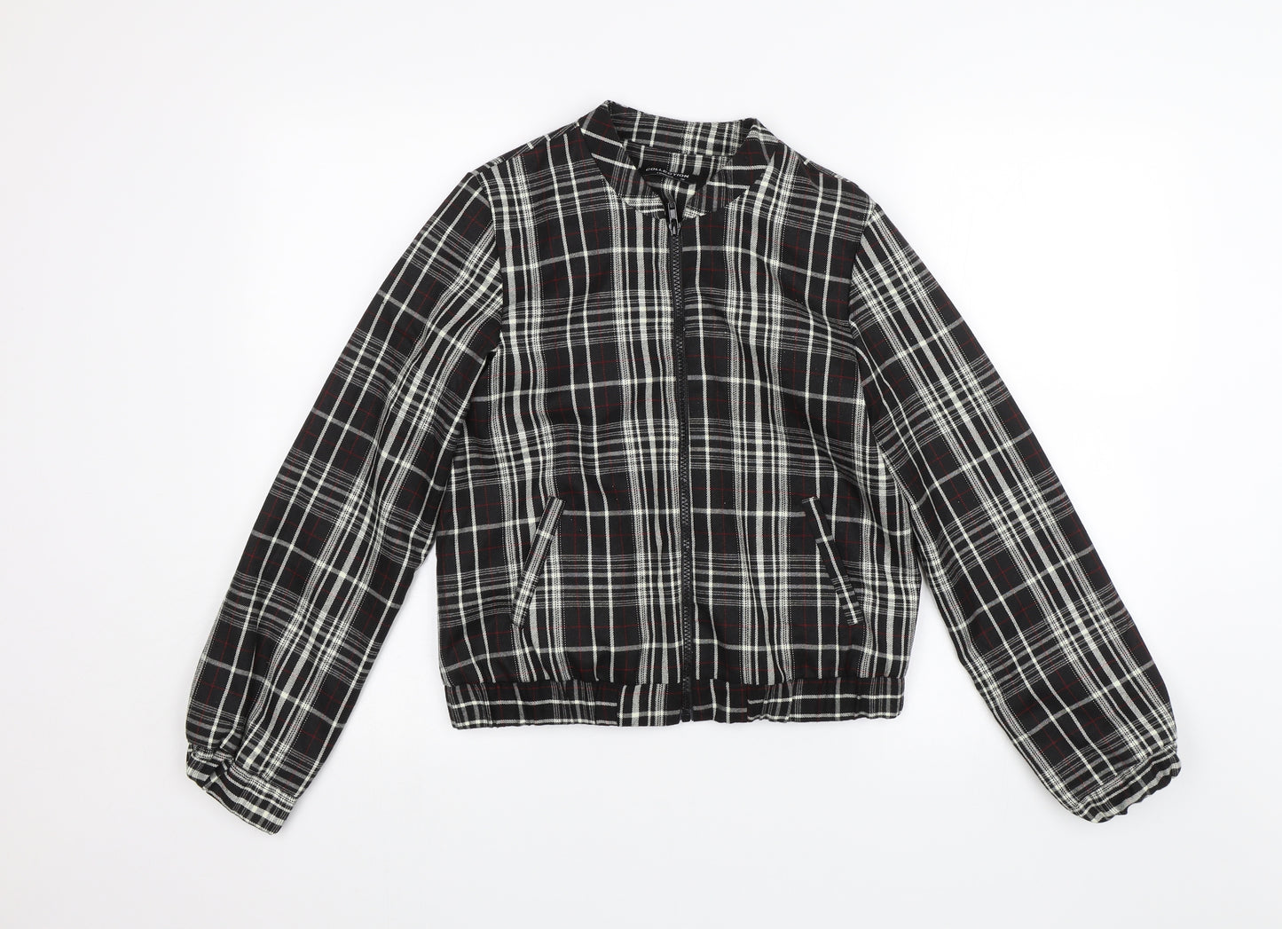 Collection Womens Black Plaid  Jacket  Size 10