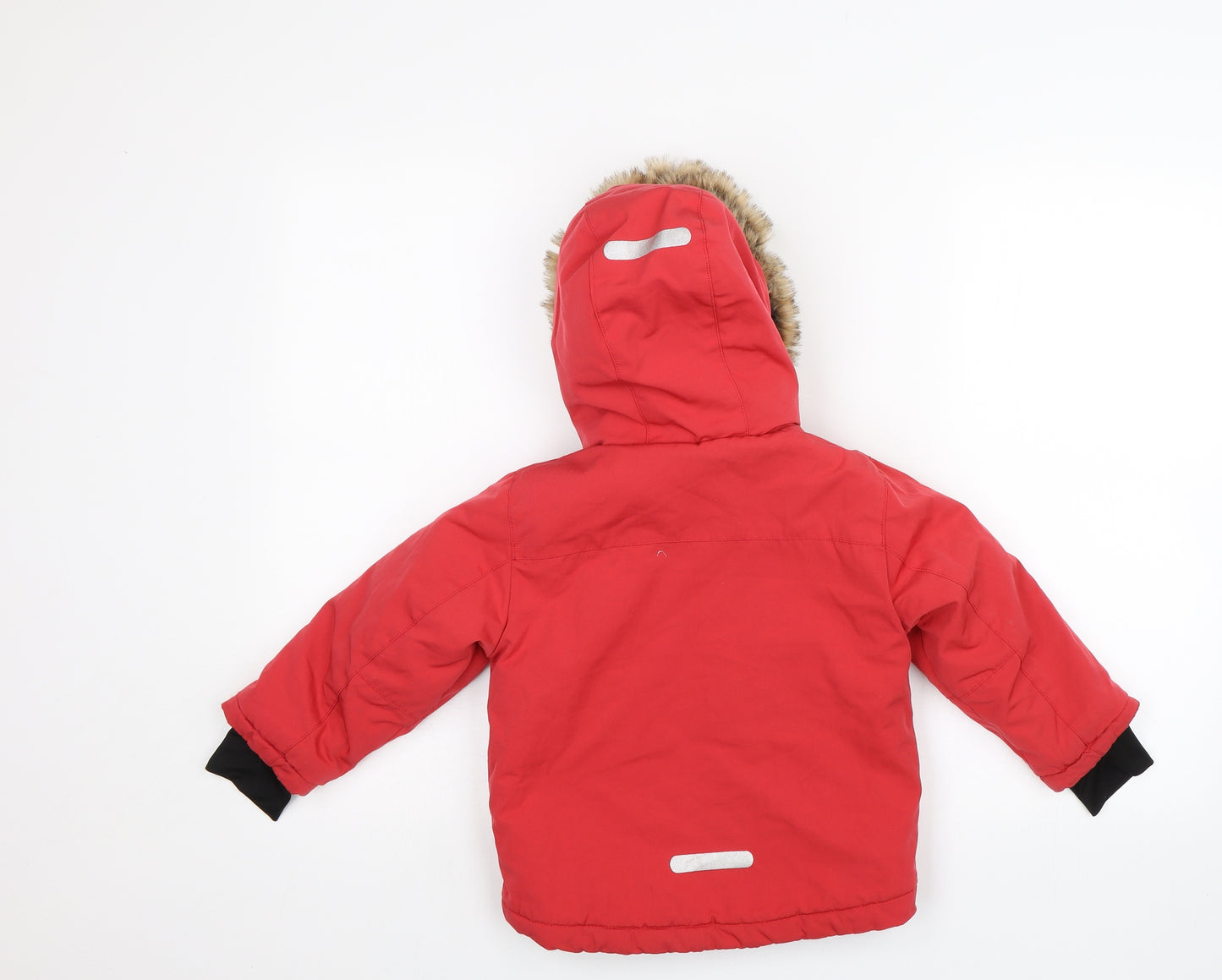 Nutmeg Girls Red   Parka Jacket Size 2-3 Years