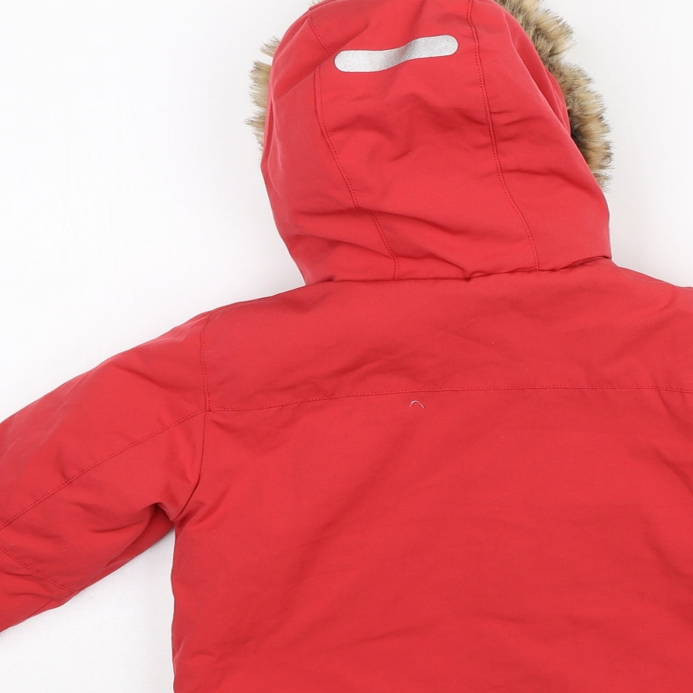 Nutmeg Girls Red   Parka Jacket Size 2-3 Years