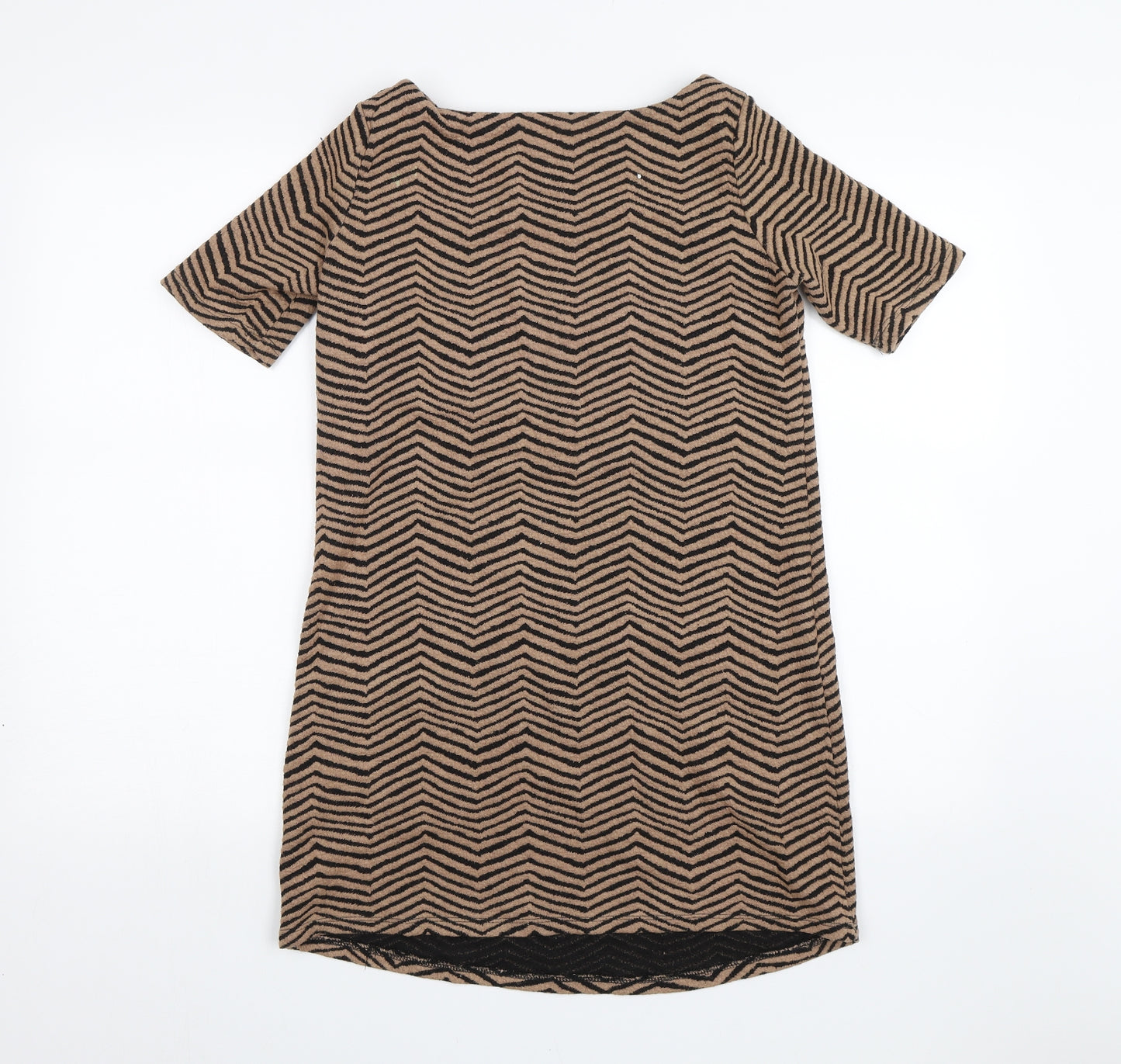 Wallis Womens Brown Striped  Shift  Size 8