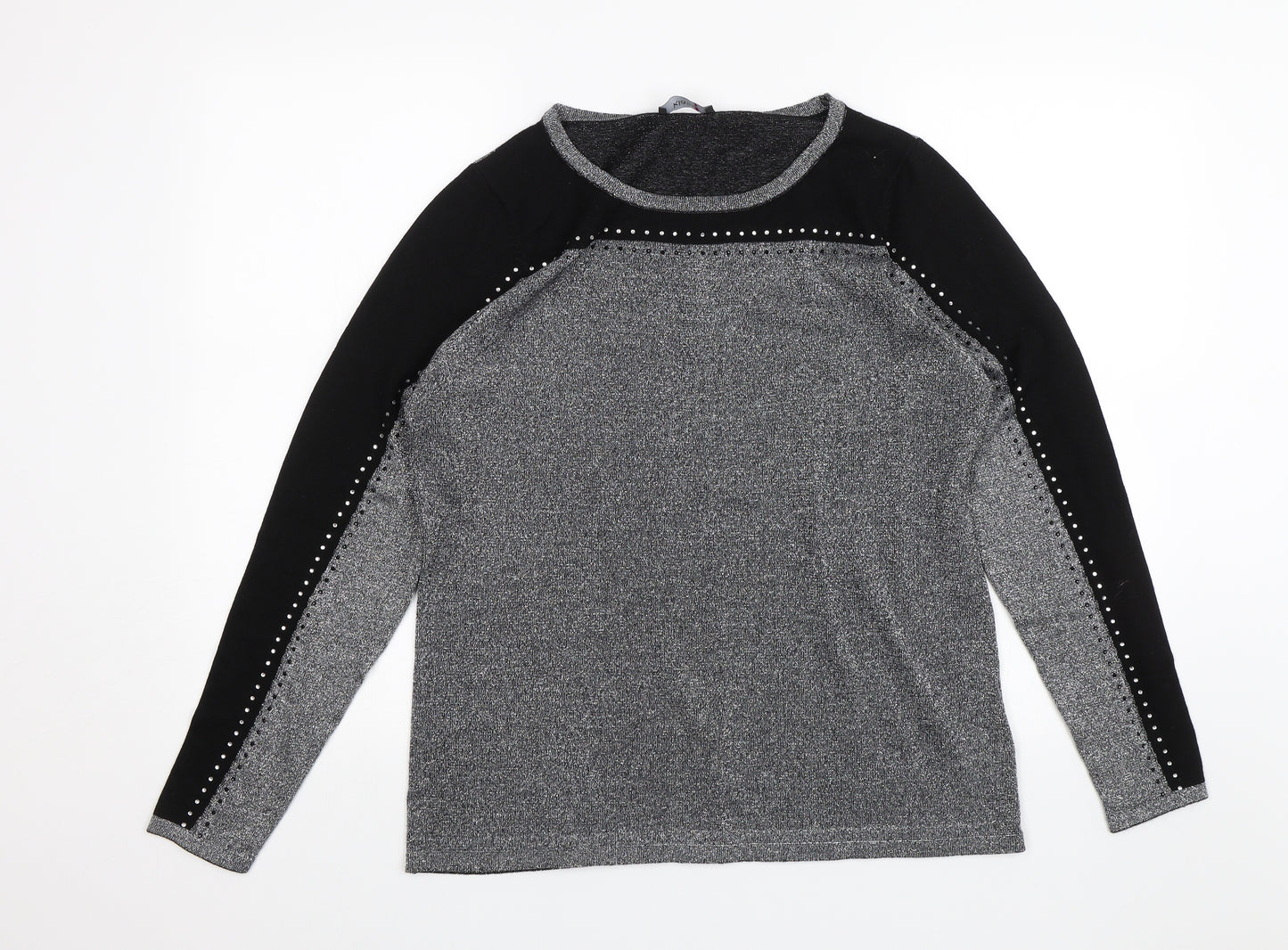 Klass Collection Womens Silver   Pullover Jumper Size L