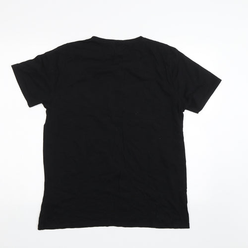 New Look Womens Black   Basic T-Shirt Size 16  - Daisies
