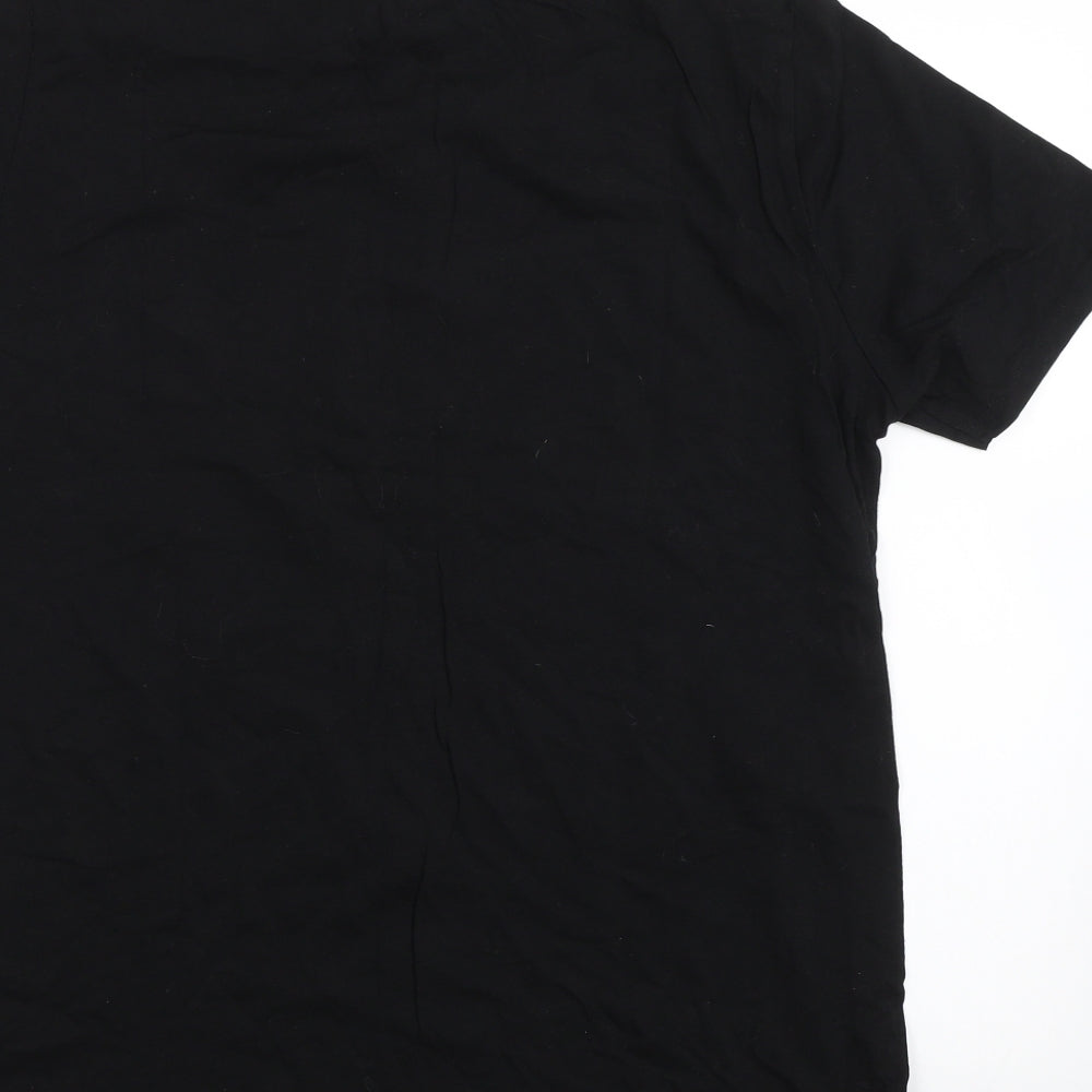 New Look Womens Black   Basic T-Shirt Size 16  - Daisies