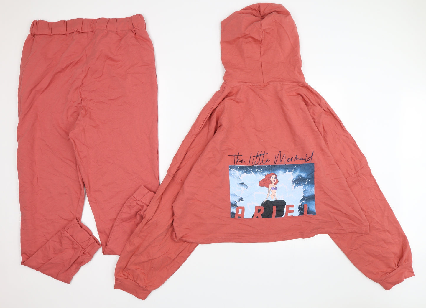 Disney Womens Red Solid  Top Pyjama Set Size 16  - The Little Mermaid