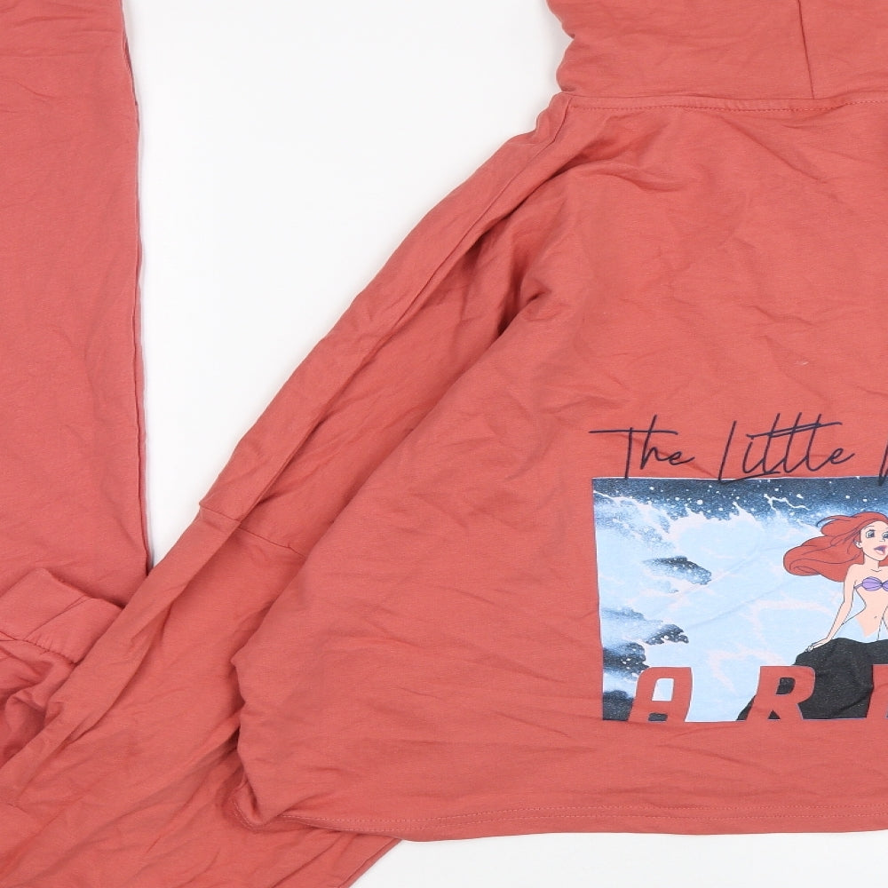 Disney Womens Red Solid  Top Pyjama Set Size 16  - The Little Mermaid