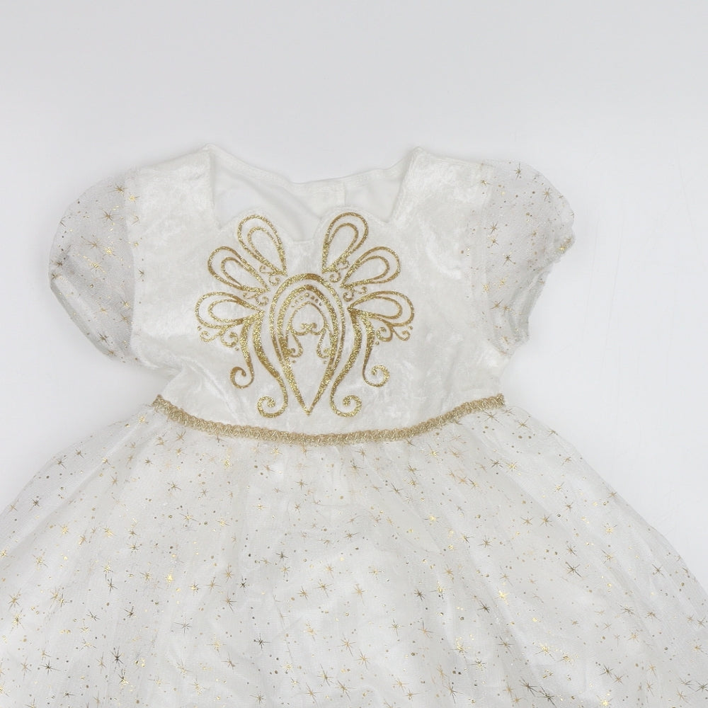F&F Girls White   Tutu Dress  Size 3-4 Years