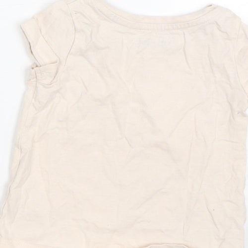 Nutmeg Baby Pink   Basic T-Shirt Size 12-18 Months  - Unicorn