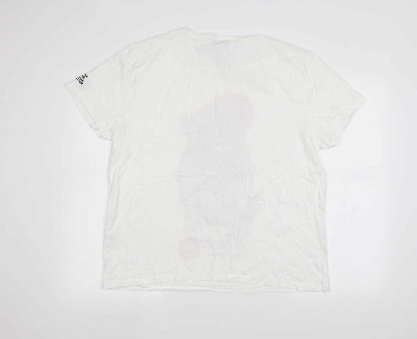 Comic Relief Womens White   Basic T-Shirt Size XL  - comic relief