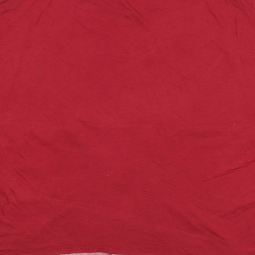 Viz a Viz Womens Red   Basic T-Shirt Size M  - flower