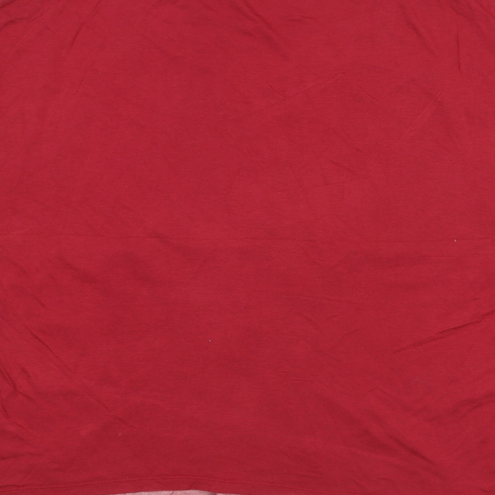 Viz a Viz Womens Red   Basic T-Shirt Size M  - flower