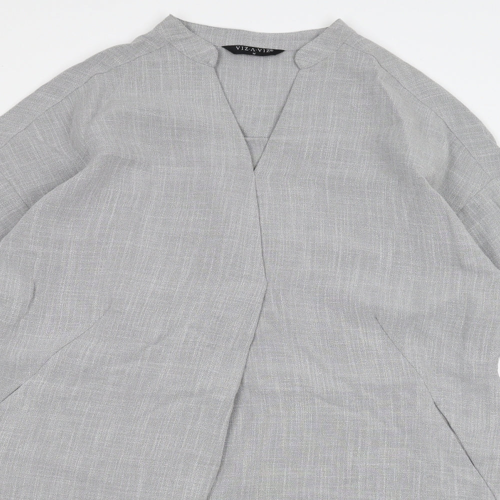 Viz a Viz Womens Grey   Basic T-Shirt Size M