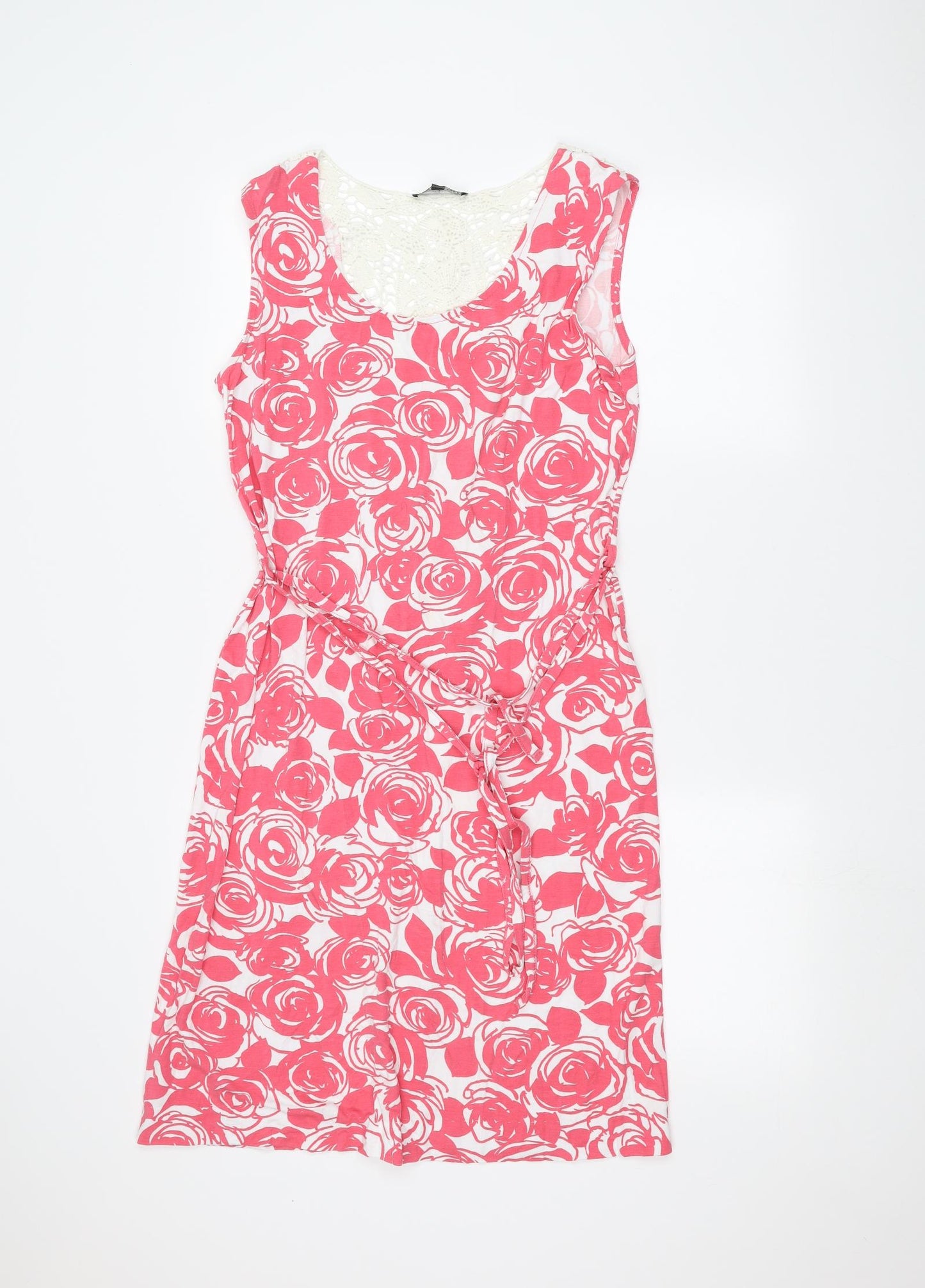 Jenny Lloyd Womens Pink Floral  A-Line  Size 16