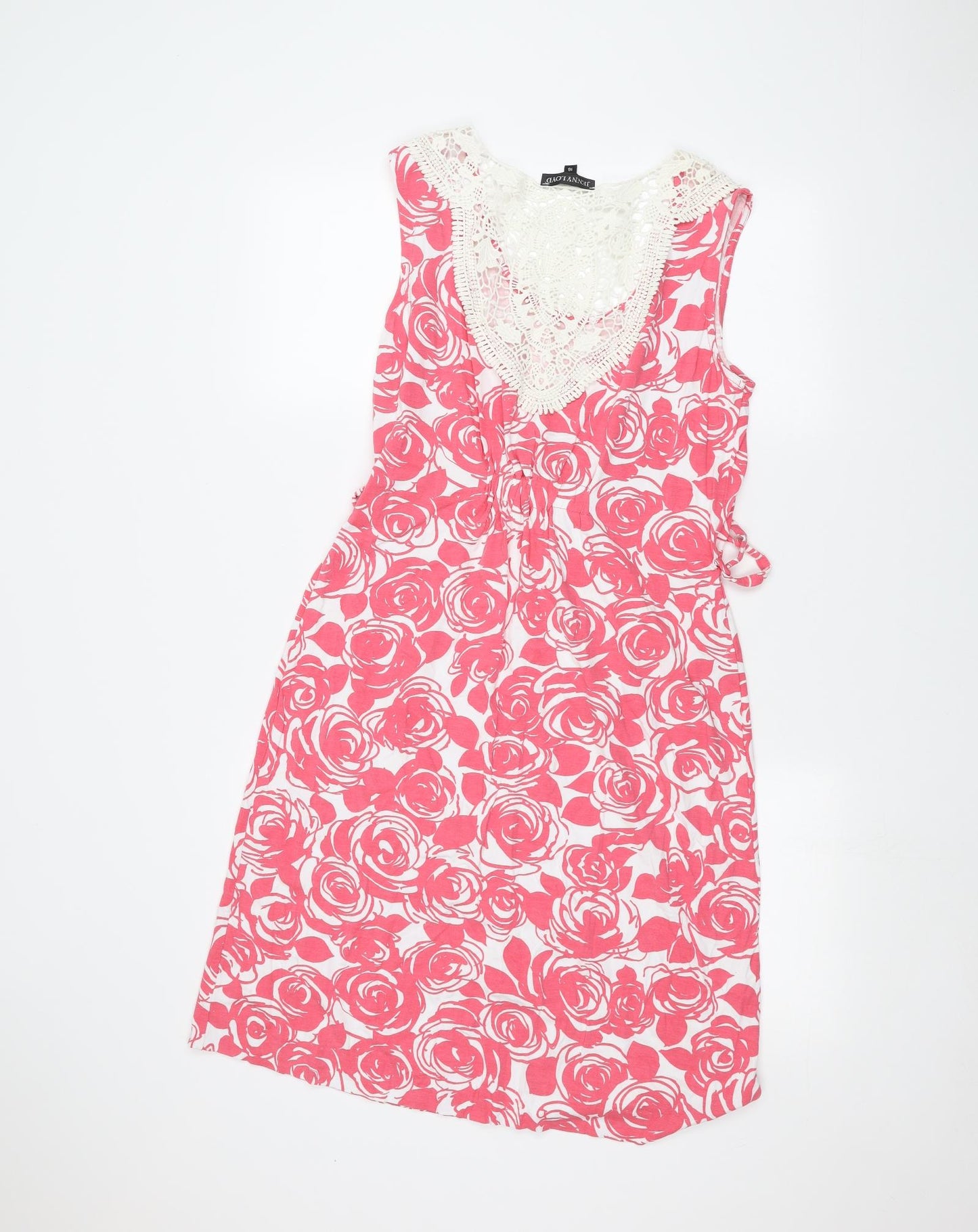 Jenny Lloyd Womens Pink Floral  A-Line  Size 16