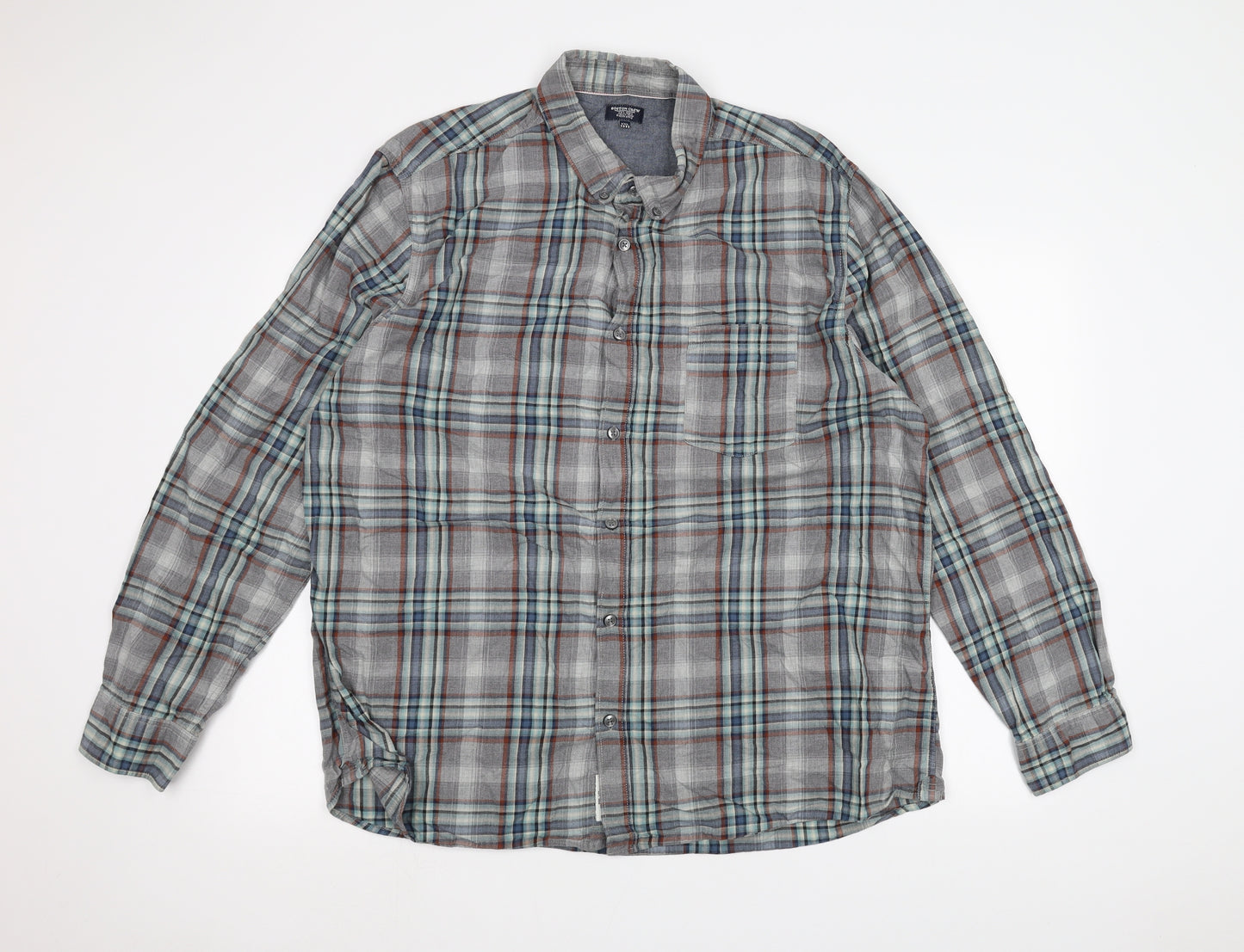 Boston crew Mens Grey    Dress Shirt Size 2XL
