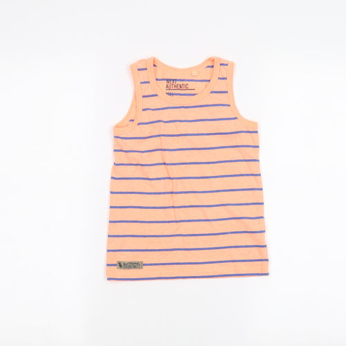 NEXT Boys Orange Striped  Basic Tank Size 5 Years