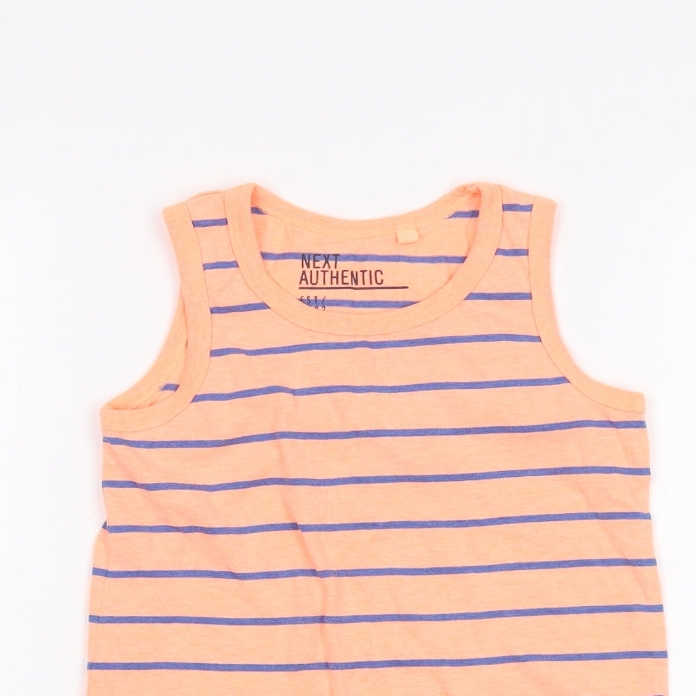NEXT Boys Orange Striped  Basic Tank Size 5 Years