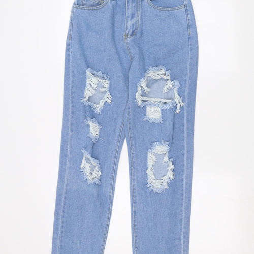 SheIn Womens Blue  Denim Straight Jeans Size S L25 in
