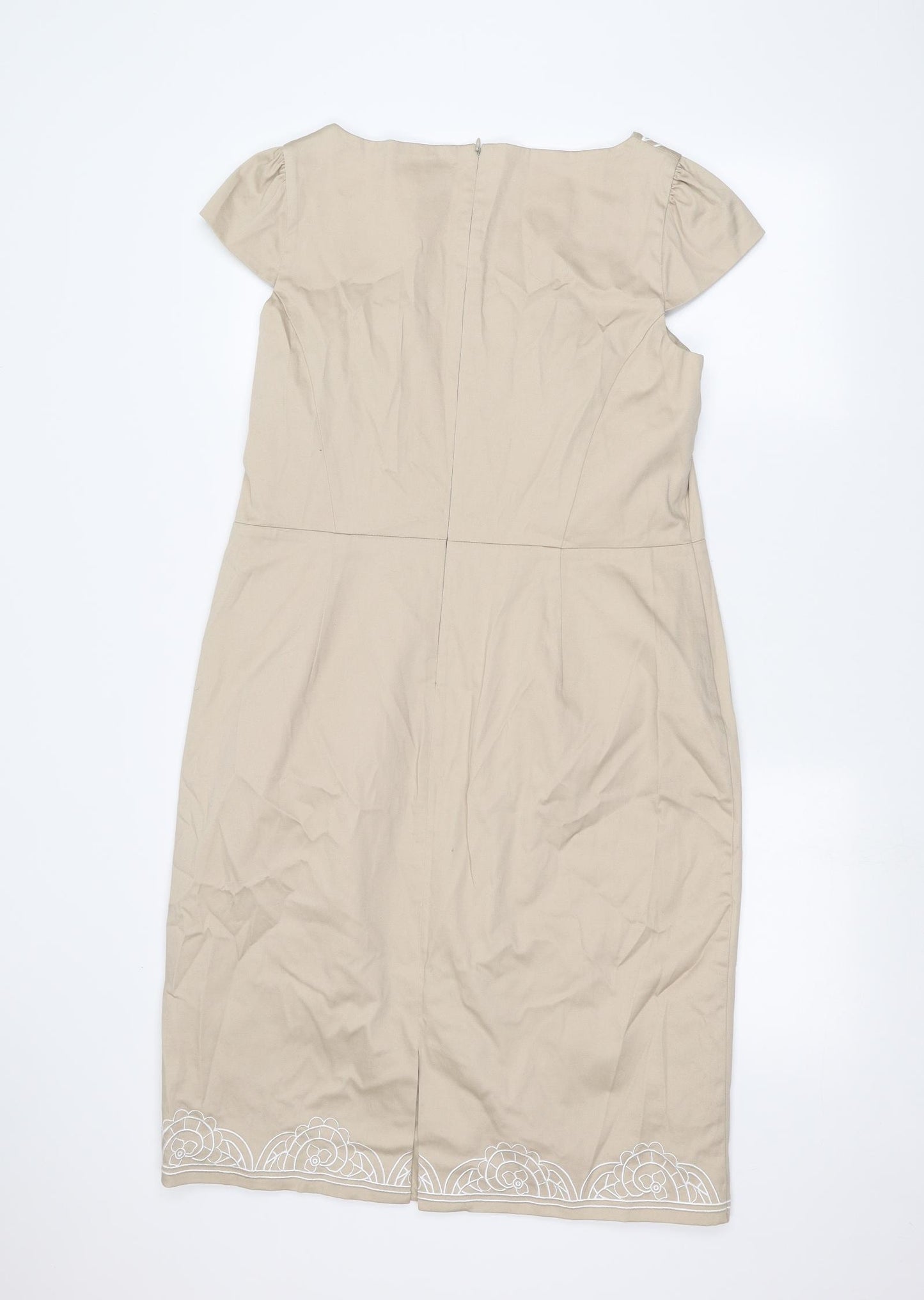 Savoir Womens Beige   Basic T-Shirt Size 16