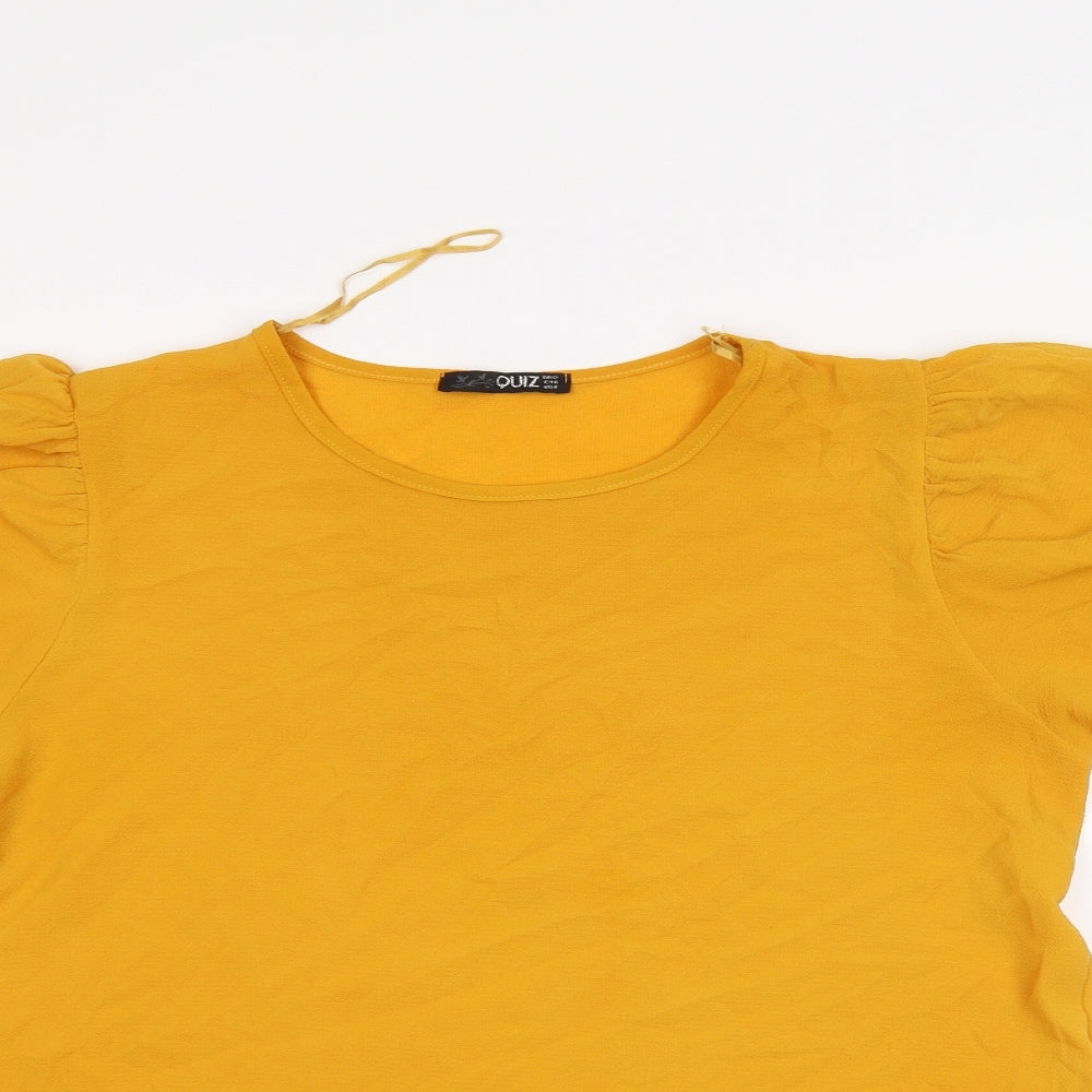 Quiz Womens Yellow   Basic Blouse Size 12