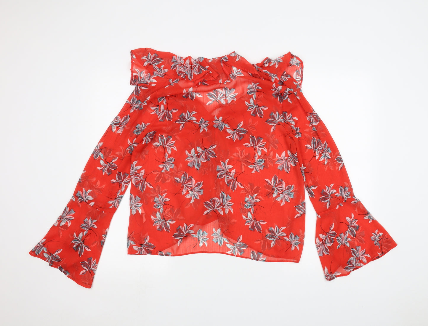 Primark Womens Red Floral  Basic Blouse Size 12