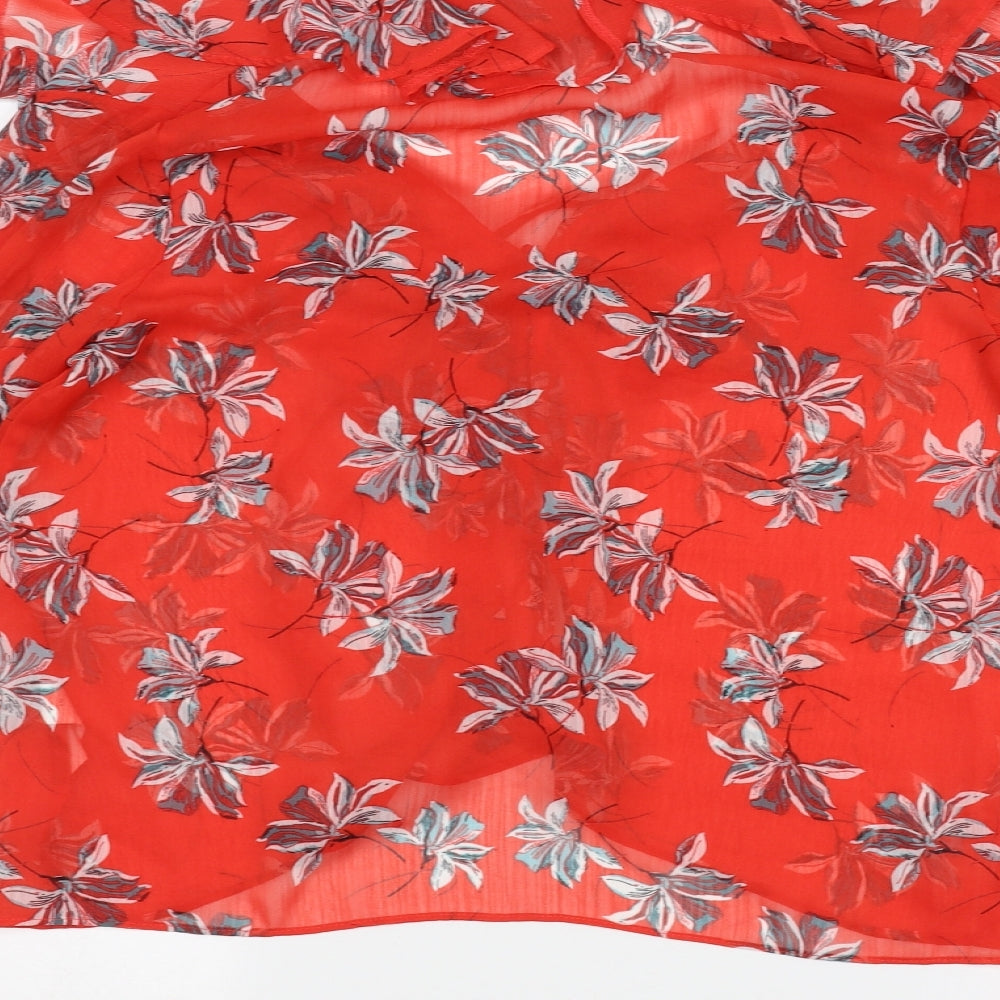 Primark Womens Red Floral  Basic Blouse Size 12
