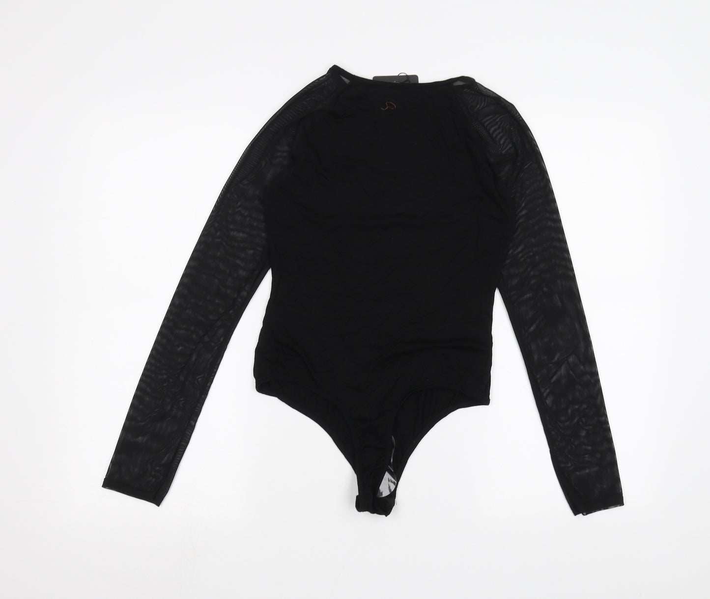 PRETTYLITTLETHING Womens Black   Bodysuit One-Piece Size 8