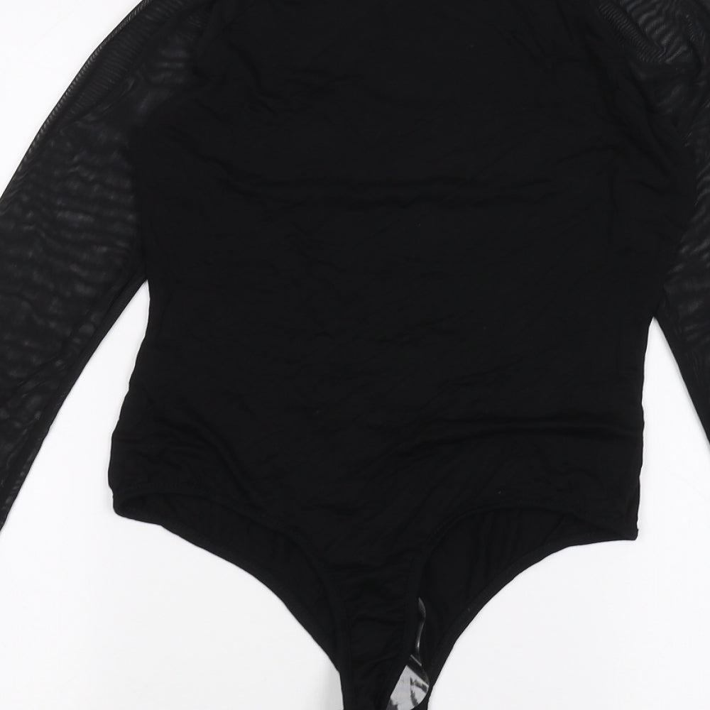 PRETTYLITTLETHING Womens Black   Bodysuit One-Piece Size 8