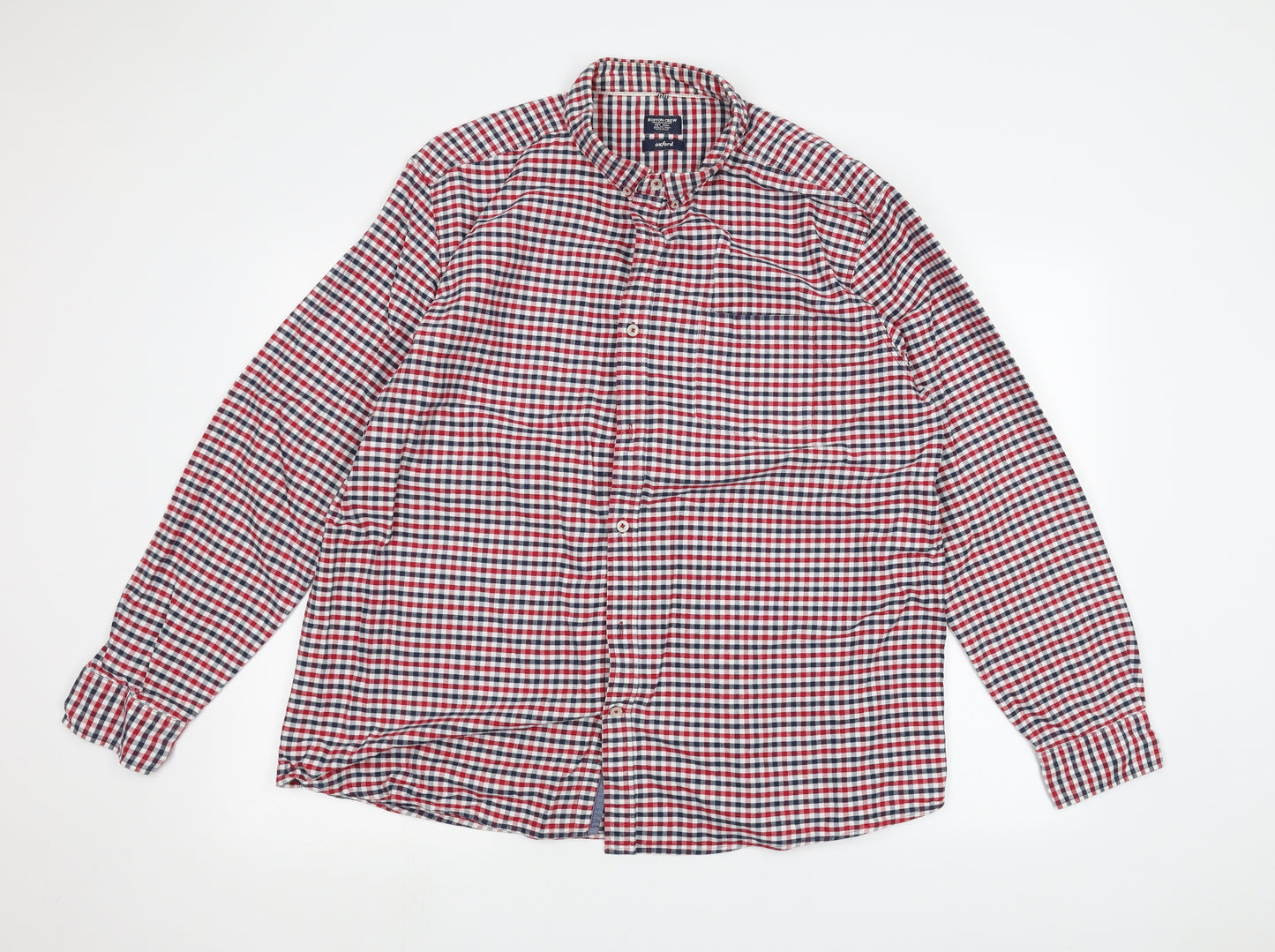 Boston crew Mens Red    Dress Shirt Size 2XL