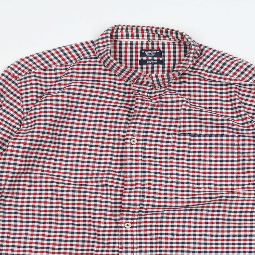 Boston crew Mens Red    Dress Shirt Size 2XL