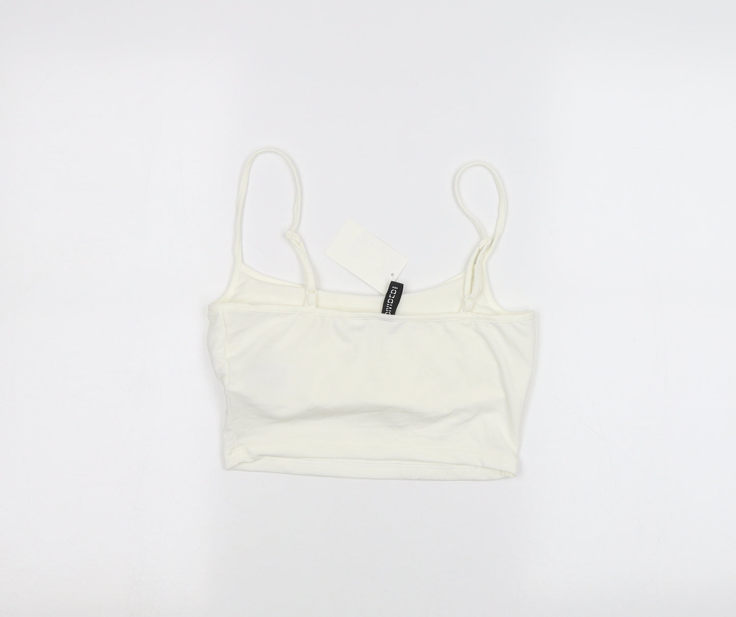 H&M Womens White   Cropped T-Shirt Size S