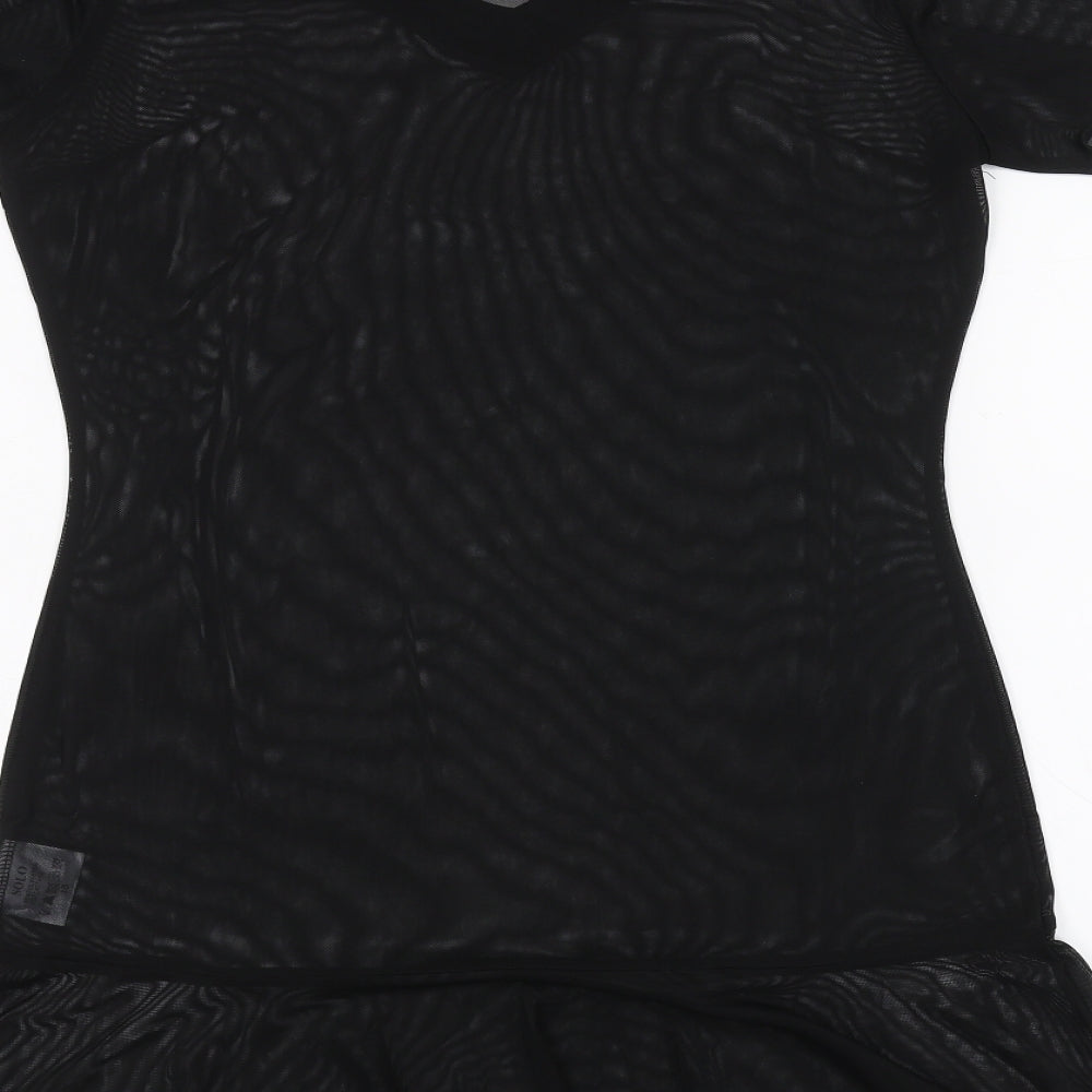 Solo Womens Black   Basic T-Shirt Size 16