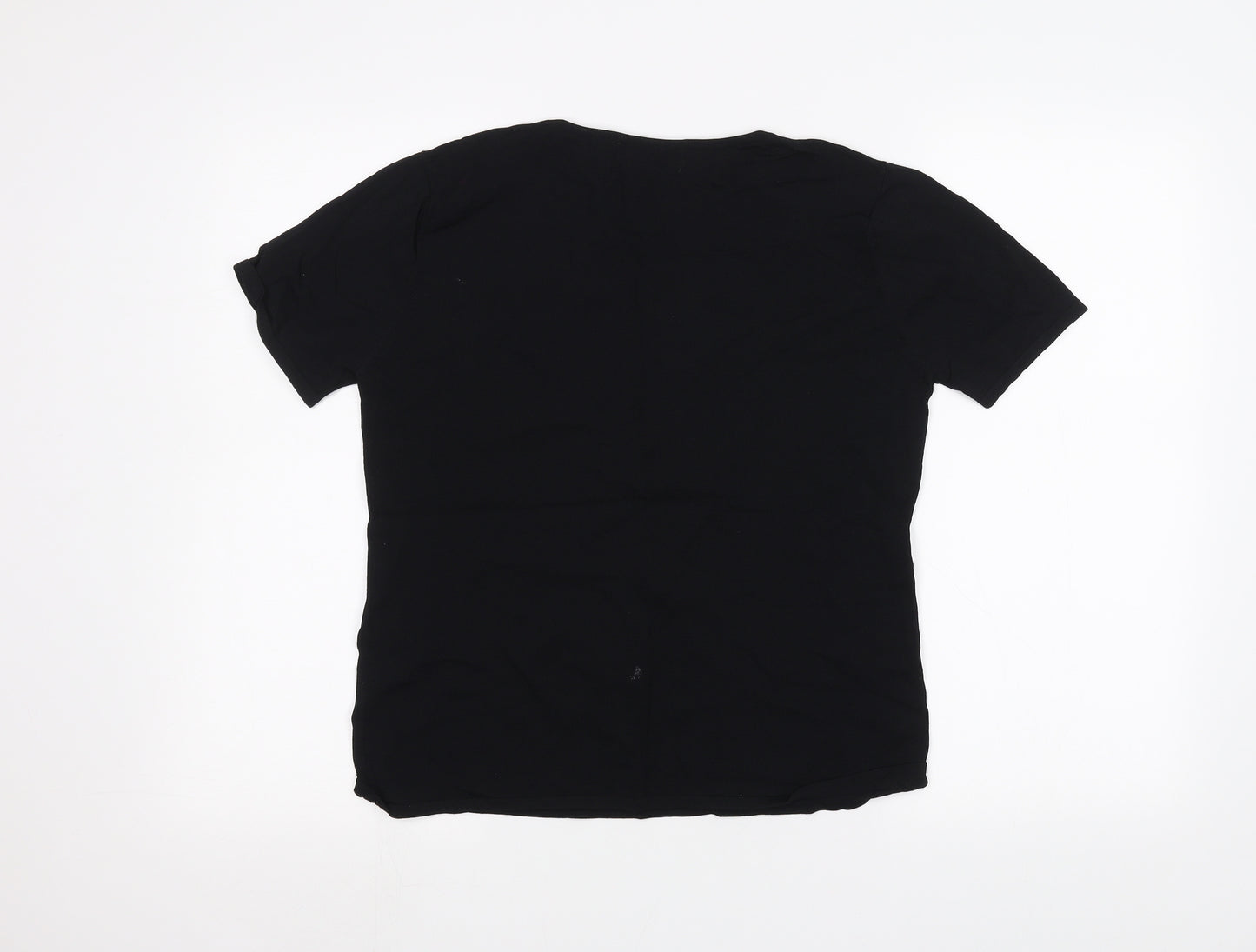 JUST ELEGANCE Womens Black   Basic T-Shirt Size L