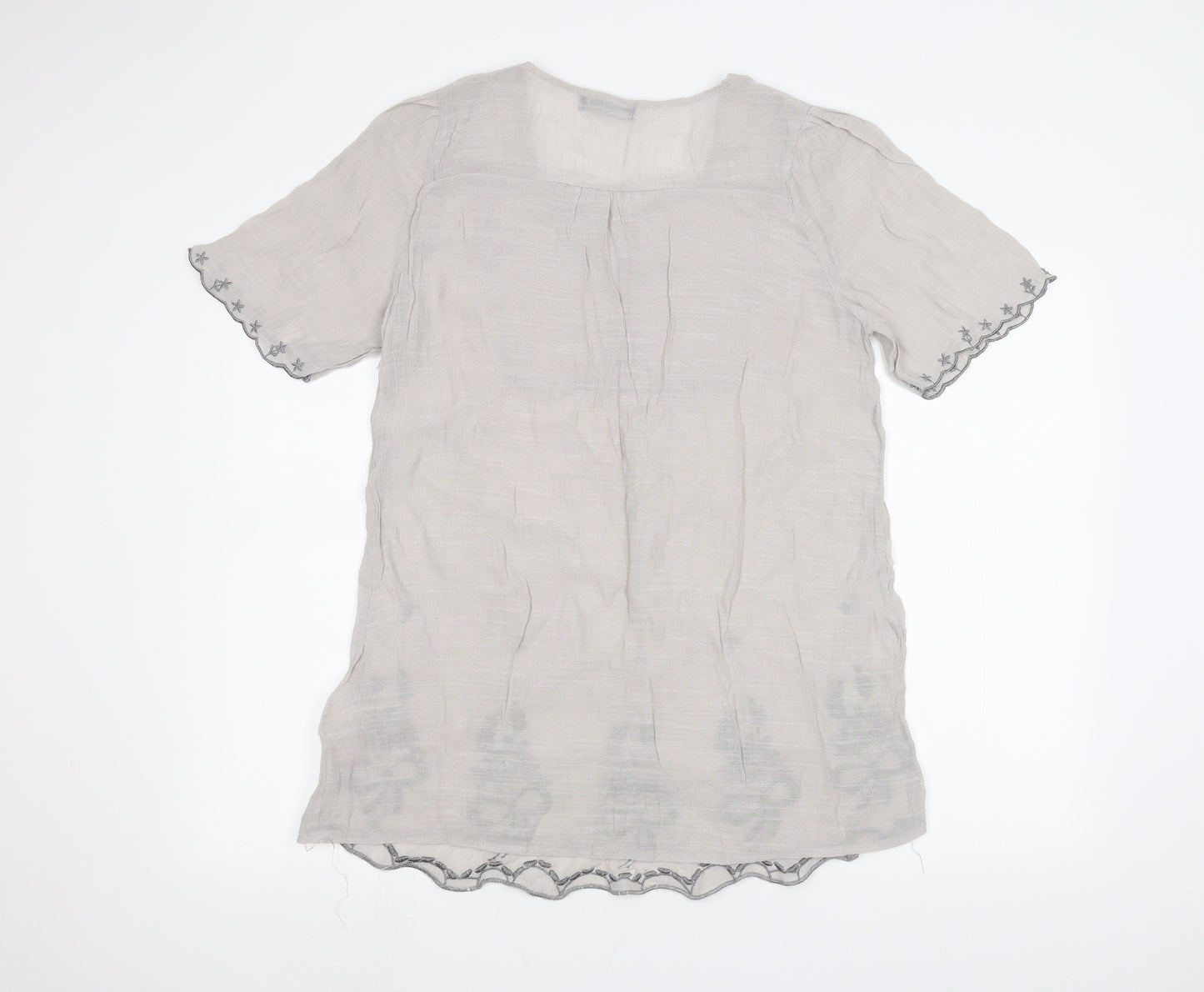 JUST ELEGANCE Womens Grey   Basic T-Shirt Size M