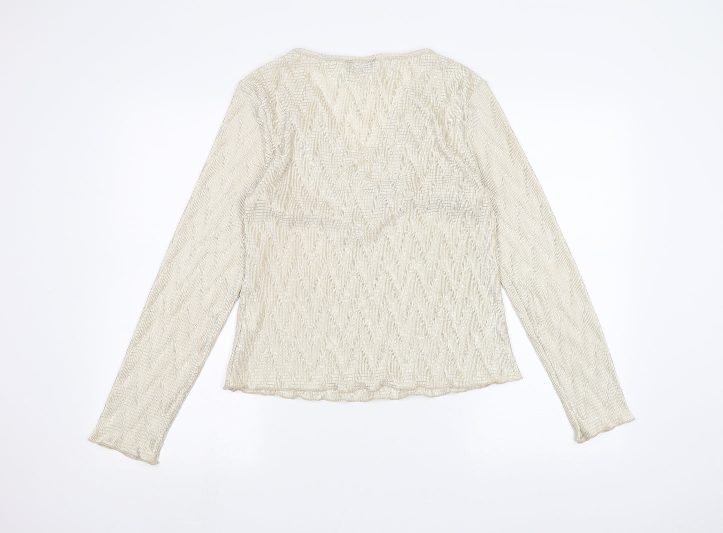 Just Elegance Womens Gold   Basic T-Shirt Size 12