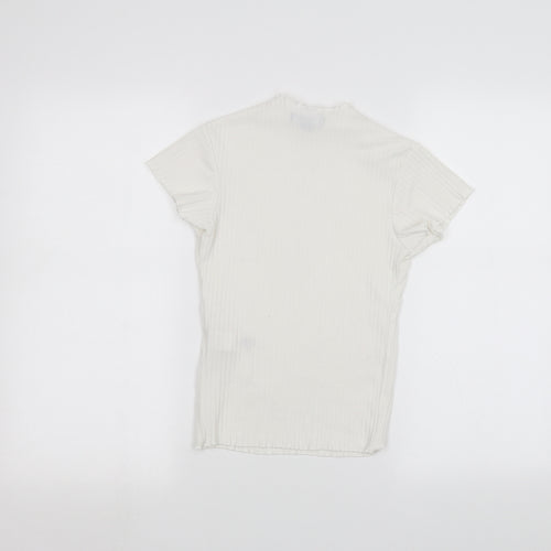 New Look Womens White   Basic T-Shirt Size 8