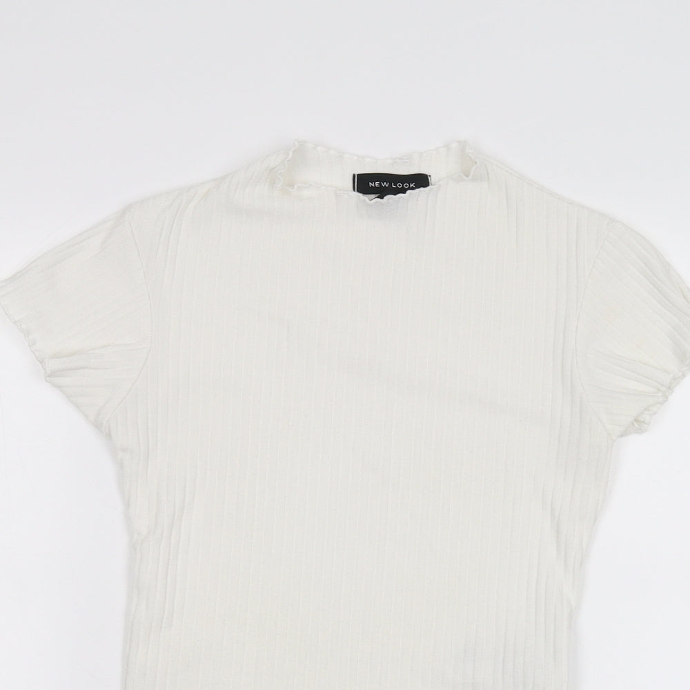 New Look Womens White   Basic T-Shirt Size 8