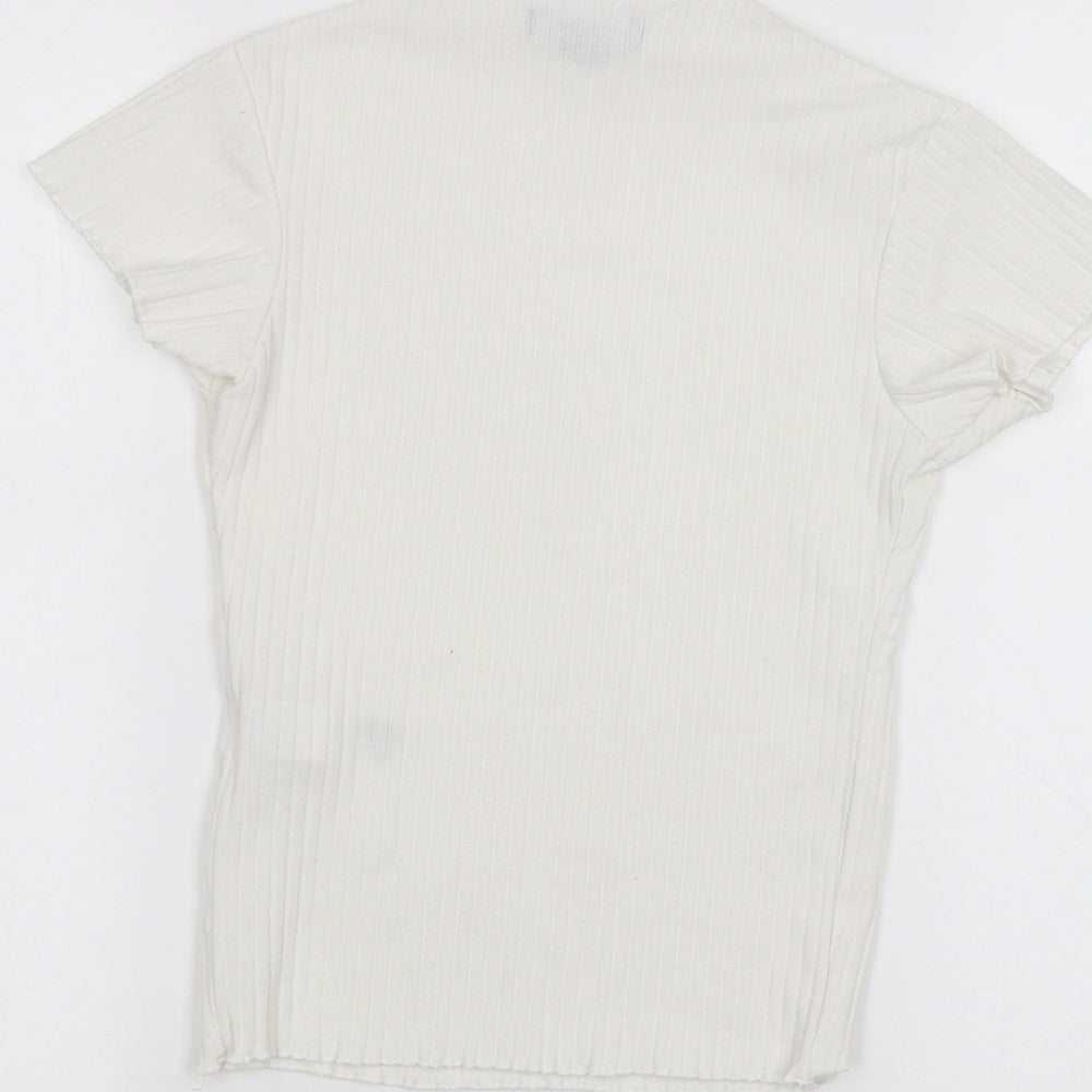 New Look Womens White   Basic T-Shirt Size 8