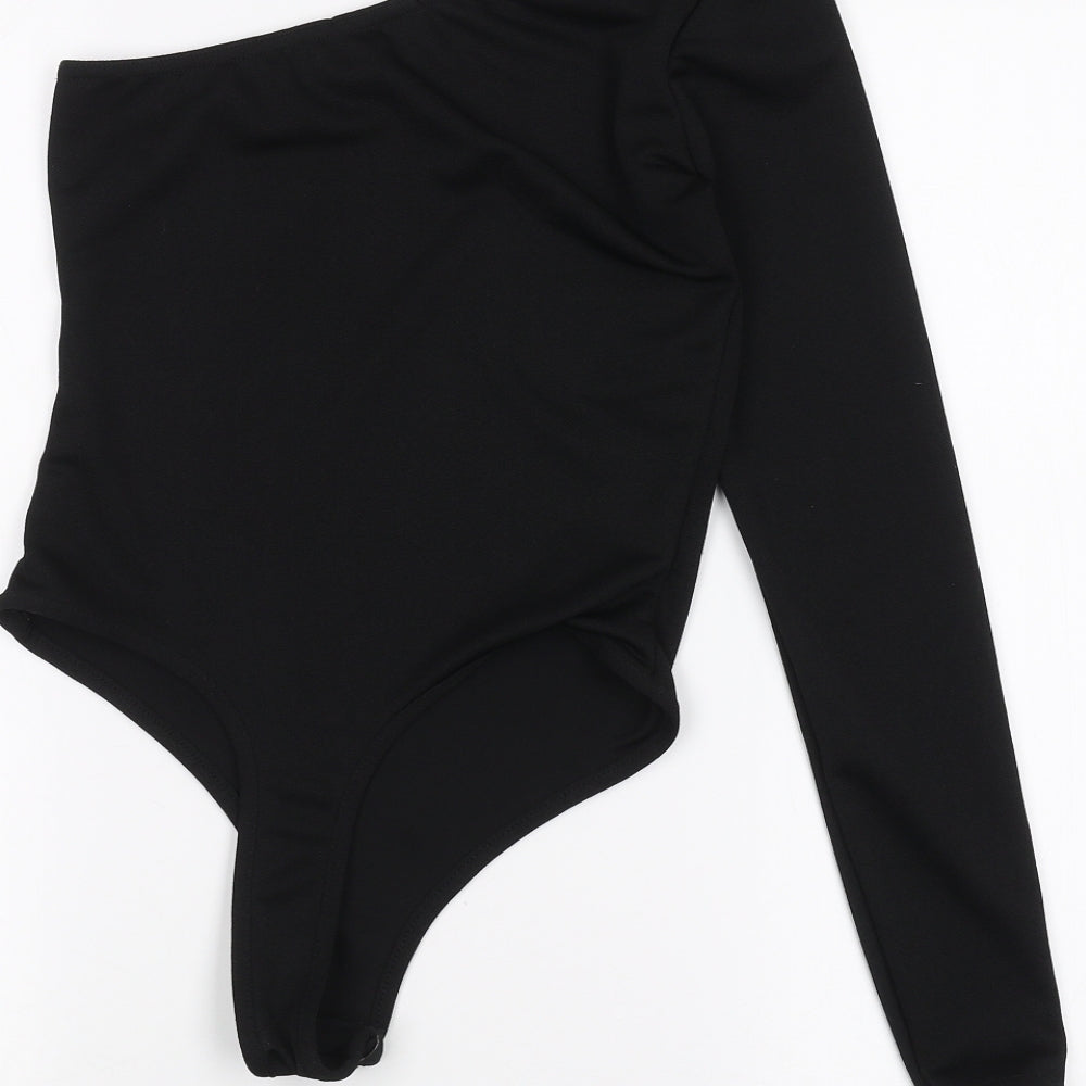 PRETTYLITTLETHING Womens Black   Bodysuit One-Piece Size 8