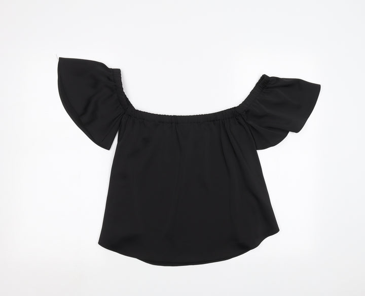 New Look Womens Black Basic T-Shirt Size 6
