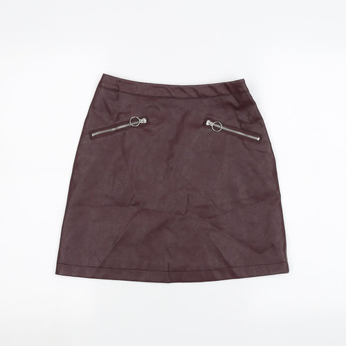 Primark Womens Red   A-Line Skirt Size 6