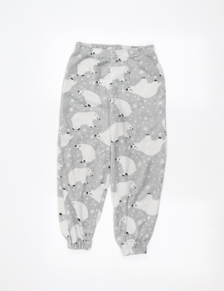just like you Girls Grey Sweatpants Trousers Size 8-9 Years - polar bear