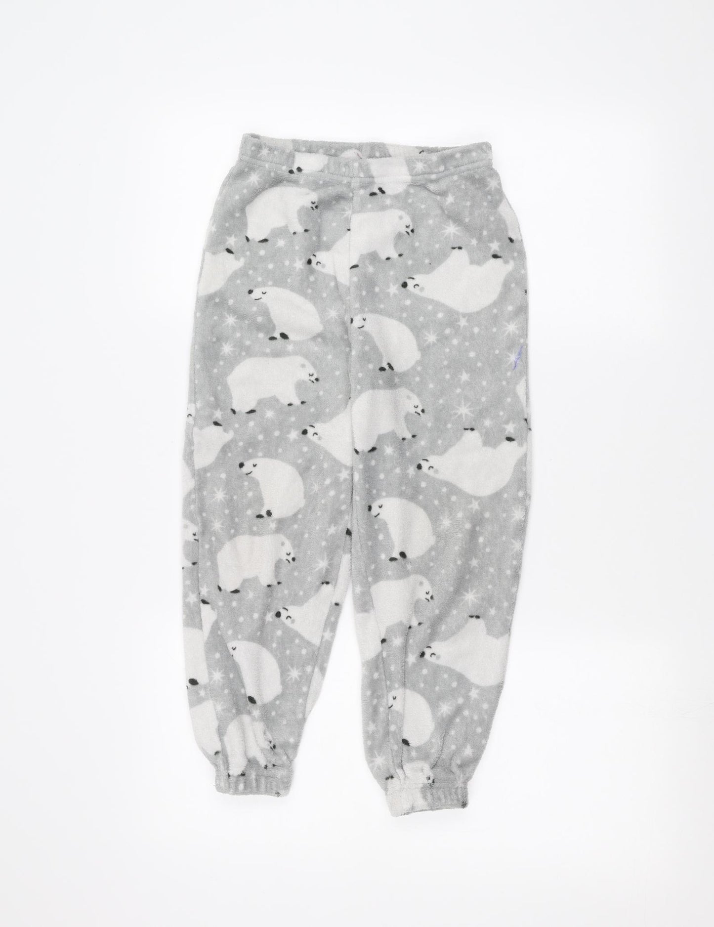 just like you Girls Grey   Sweatpants Trousers Size 8-9 Years - polar bear