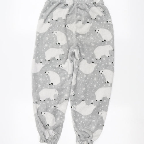 just like you Girls Grey   Sweatpants Trousers Size 8-9 Years - polar bear