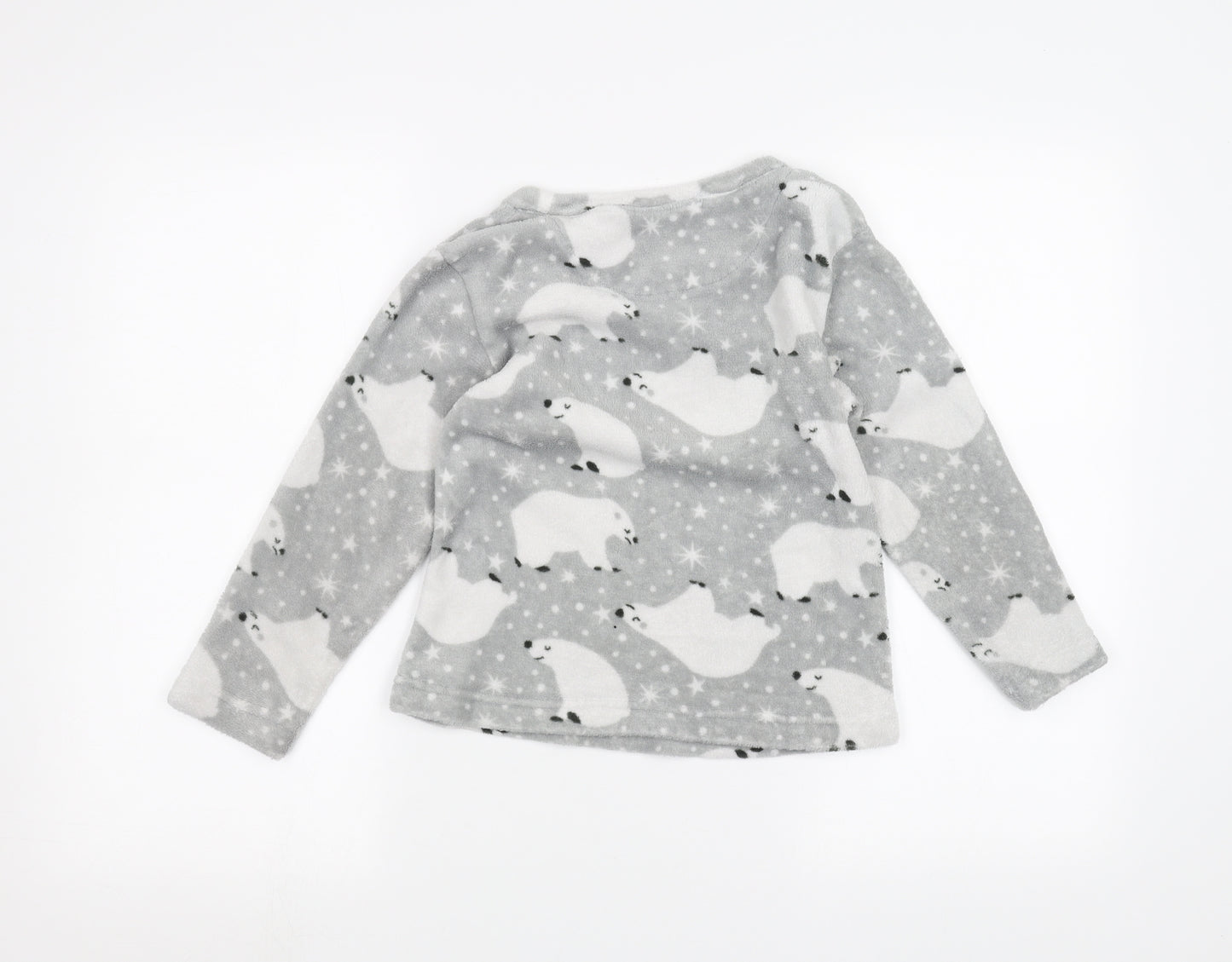 just like you Girls Grey Solid  Cami Pyjama Top Size 8-9 Years  - Polar bear